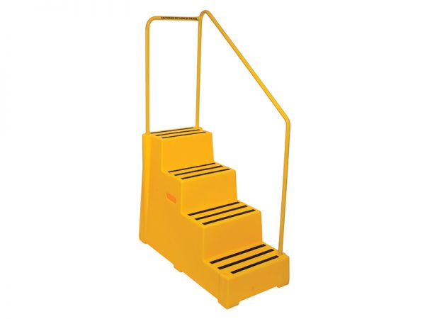premium plastic steps 4 step with RH Handrail