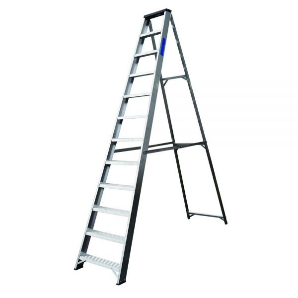 NBSBB12 12 tread read aluminium stepladder with tool tray