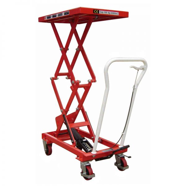 Double Manual Scissor Lift Table 150kg
