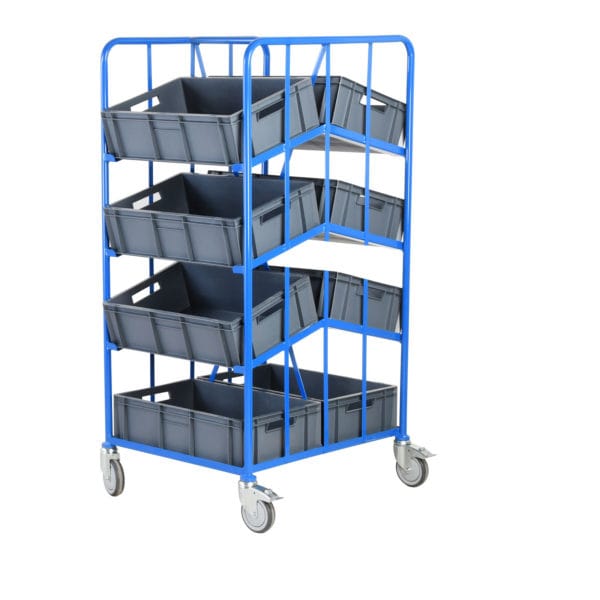 Angled Mobile Tray Racks