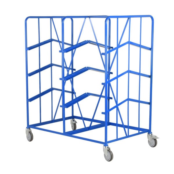 Angled Mobile Tray Racks